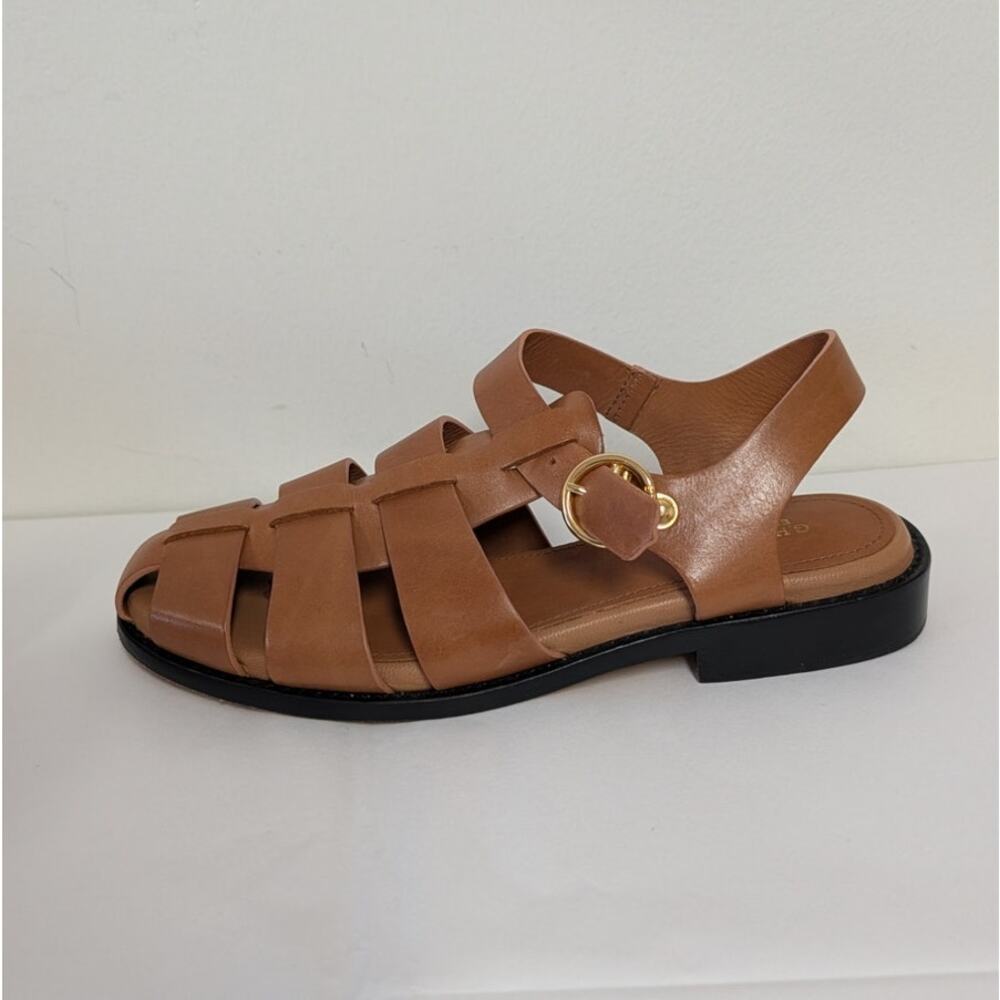 G.H. Bass Amelia Fisherman Sandals Womens US6 Tan Vachetta Leather BAX40976 - Picture 6 of 8